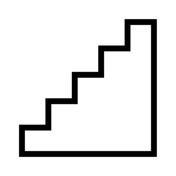 职业阶梯轮廓样式的轮廓图标 — 图库矢量图片