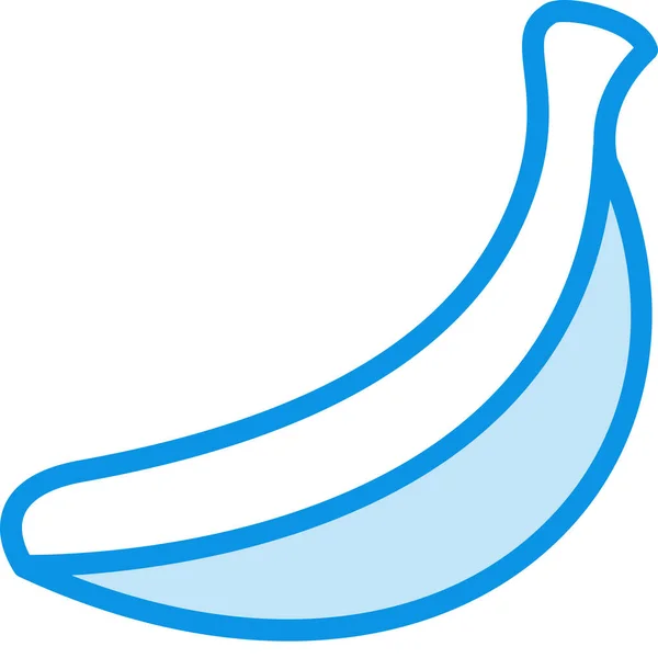 Bananen Essen Umriss Symbol Umriss Stil — Stockvektor
