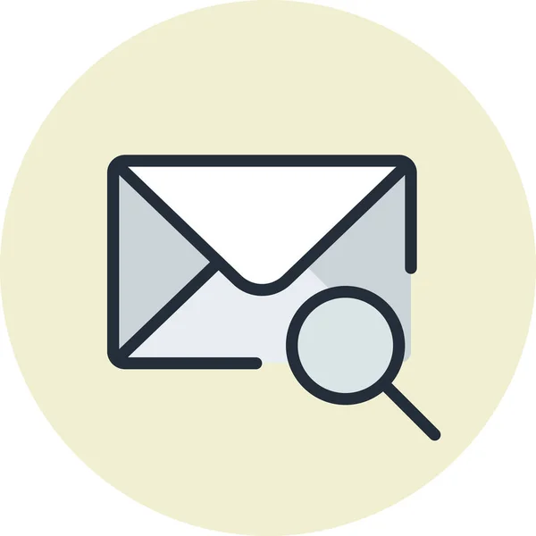 Mail Icon Stil Ausgefüllter Umrisse — Stockvektor