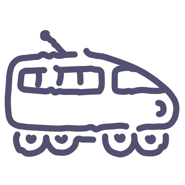 Иконка Скоростного Железнодорожного Tgv Стиле Outline — стоковый вектор