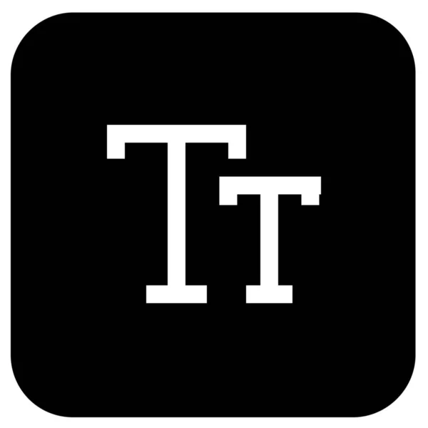 Κεφαλαία Γραμματοσειρά Solid Icon Solid Στυλ — Διανυσματικό Αρχείο