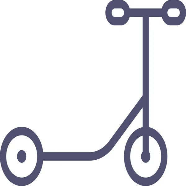 Scooter Icône Transport Sportif Dans Style Outline — Image vectorielle
