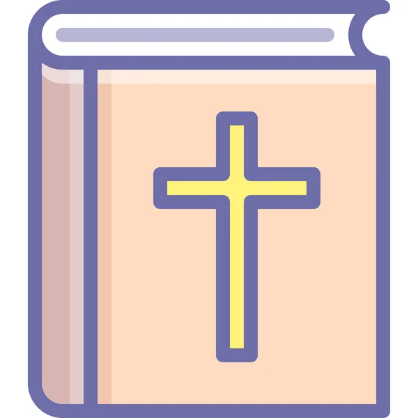 Bible Book Holy Icon Filled Outline Style — Stock Vector