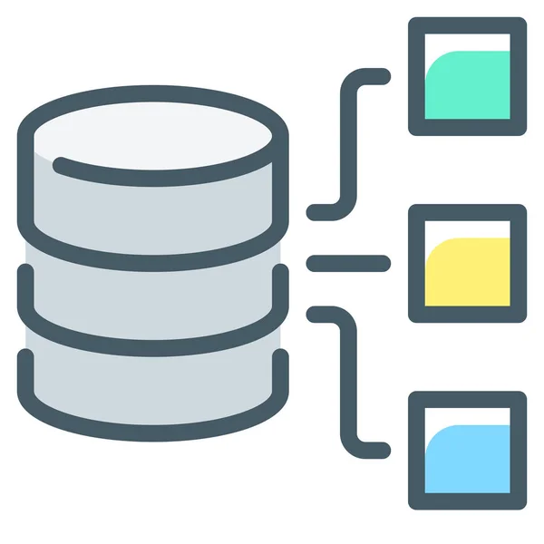 Datenbankstruktur Datenbanksymbol — Stockvektor