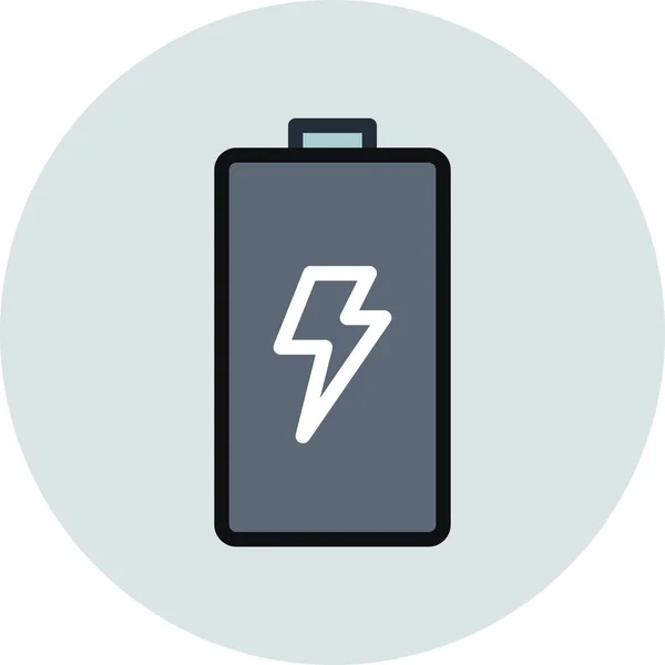 Battery Charge Charging Icon Filled Outline Style — Stock Vector