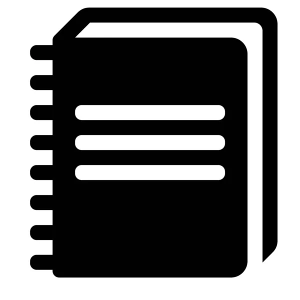 Copybook Spring Icono Sólido Estilo Sólido — Vector de stock