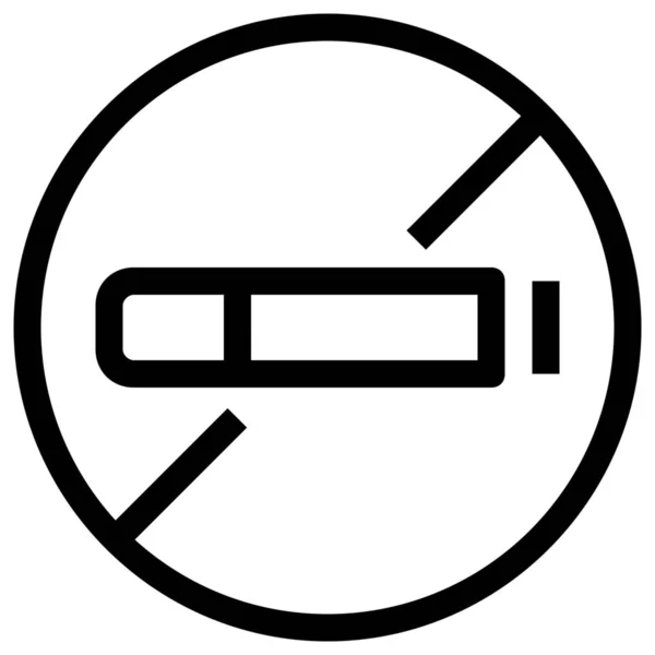 Smoking Icono Esquema Estilo Esquema — Archivo Imágenes Vectoriales