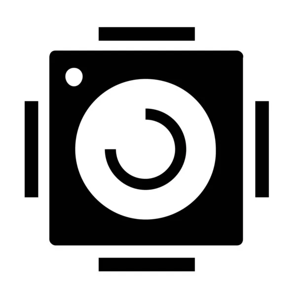 Иконка Веб Камеры Твердом Стиле — стоковый вектор