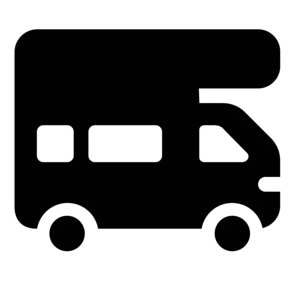 Anhänger Transport Fahrzeug Ikone Solid Stil — Stockvektor