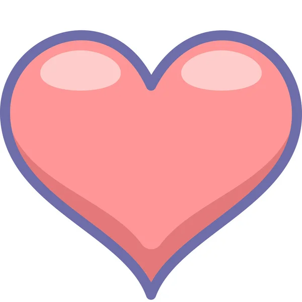 Καρδιά Αγάπη Γεμάτο Εικονίδιο Περίγραμμα Γεμισμένο Στυλ Περίγραμμα — Διανυσματικό Αρχείο