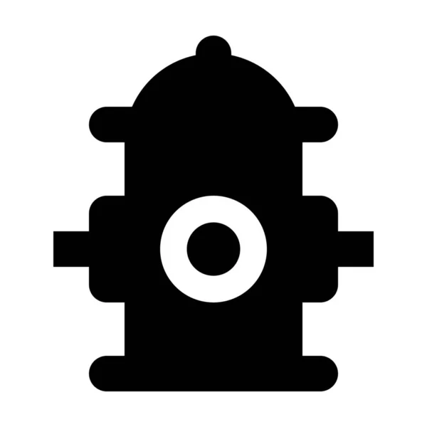 Fire Hydrant Water Icon Solid Style — Stockový vektor