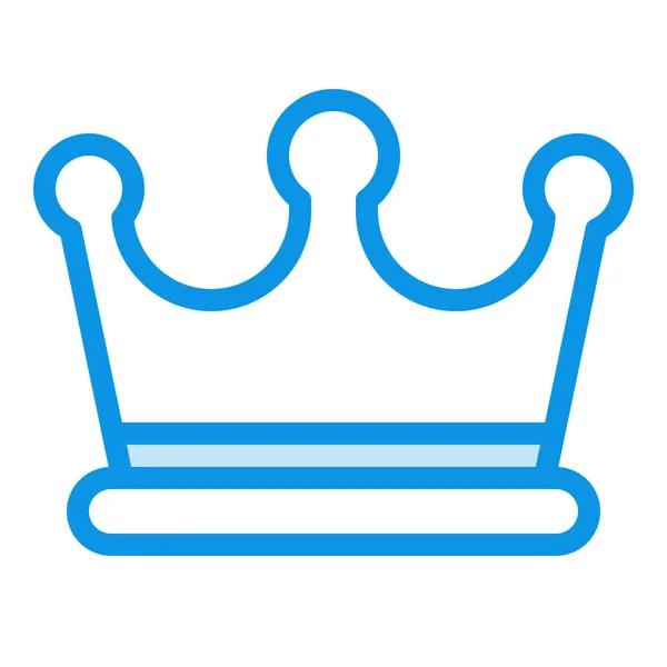 Ikona Korony Króla Lidera Stylu Zarys — Wektor stockowy