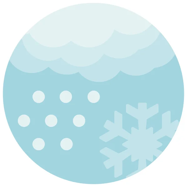 Wolken Schnee Ikone Badge Stil — Stockvektor
