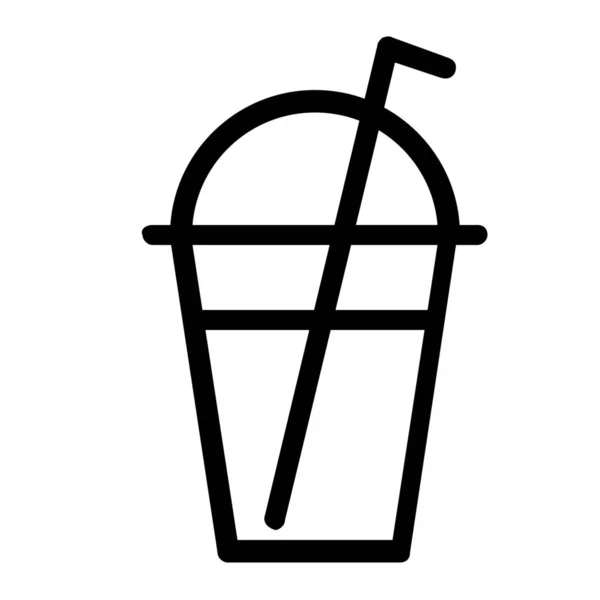 Milkshake Smoothie Dryck Ikon Kontur Stil — Stock vektor