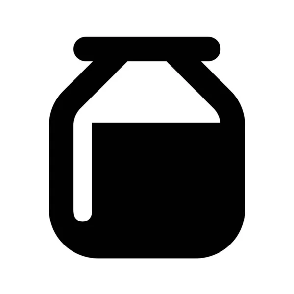 Conserva Icono Vidrio Botella Estilo Sólido — Vector de stock