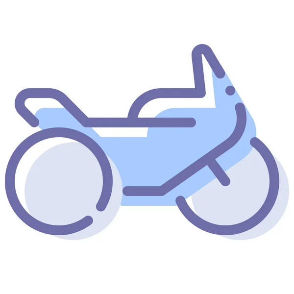 Icône Transport Moto Moto Dans Style Contour Rempli — Image vectorielle