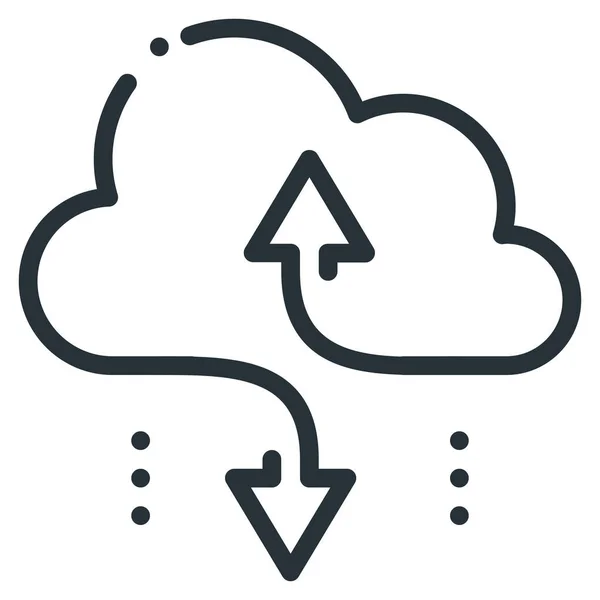 Pfeile Cloud Speichersymbol Der Kategorie Infrastruktur — Stockvektor