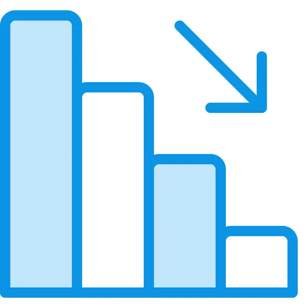 Иконка Падения Аналитики Стиле Filled Outline — стоковый вектор