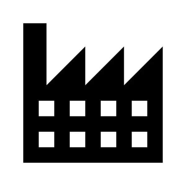 Icône Raffinerie Industrielle Usine Dans Style Solide — Image vectorielle