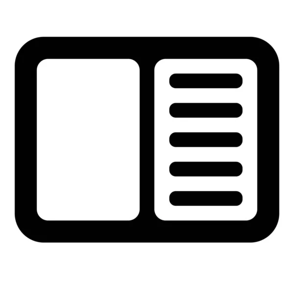 Copybook Moleskin Notebook Icono Estilo Sólido — Vector de stock