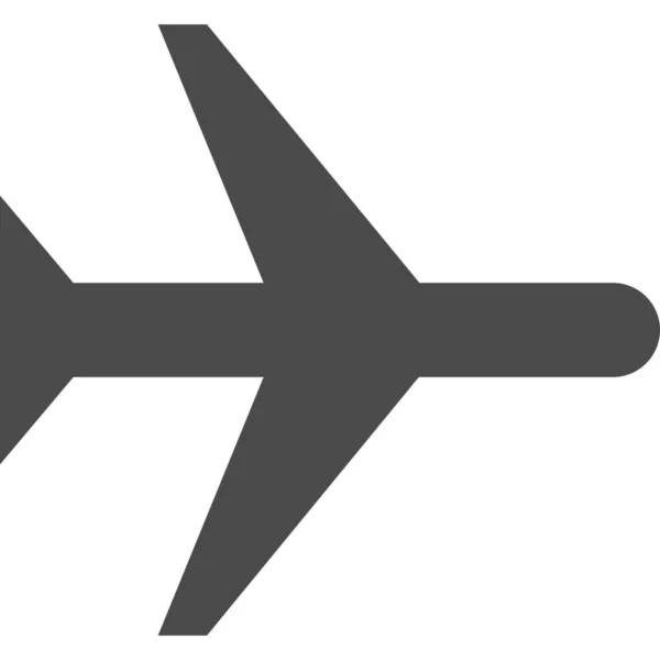 Uçak Uçuş Simgesi Katı Bir Şekilde — Stok Vektör