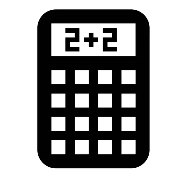 Calculator Solid Football Soccer Icon Solid Style — Stock Vector
