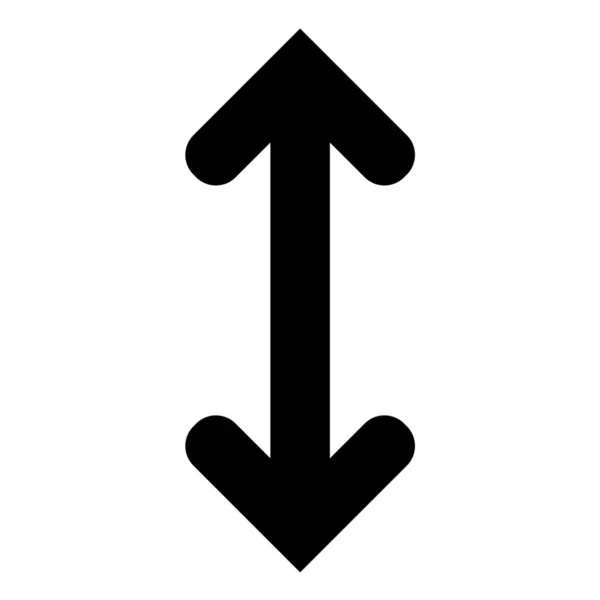Pfeil Tausch Vertikales Symbol Solid Stil — Stockvektor