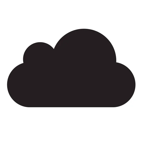 Cloud Servicio Icono Sólido Estilo Sólido — Archivo Imágenes Vectoriales