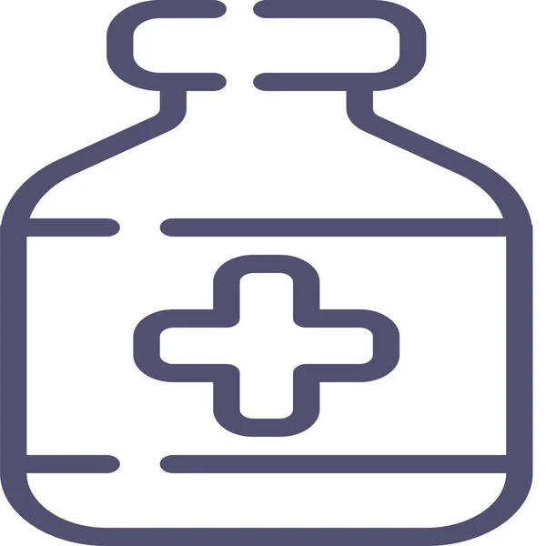 Φάρμακο Φάρμακο Φάρμακο Δισκία Εικονίδιο Στυλ Περίγραμμα — Διανυσματικό Αρχείο