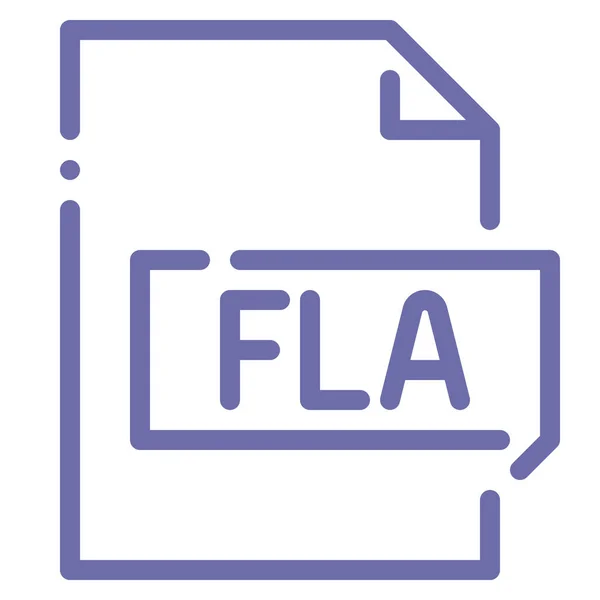 ファイル拡張子 Fla Icon — ストックベクタ