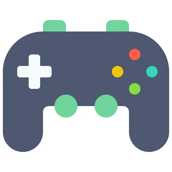 Controller Spiel Joypad Symbol Flachen Stil — Stockvektor