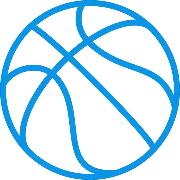 篮球运球图标 轮廓风格 — 图库矢量图片