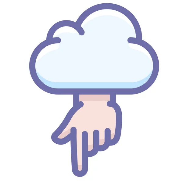 Cloud God Religion Icon Filled Outline Style — Stock Vector