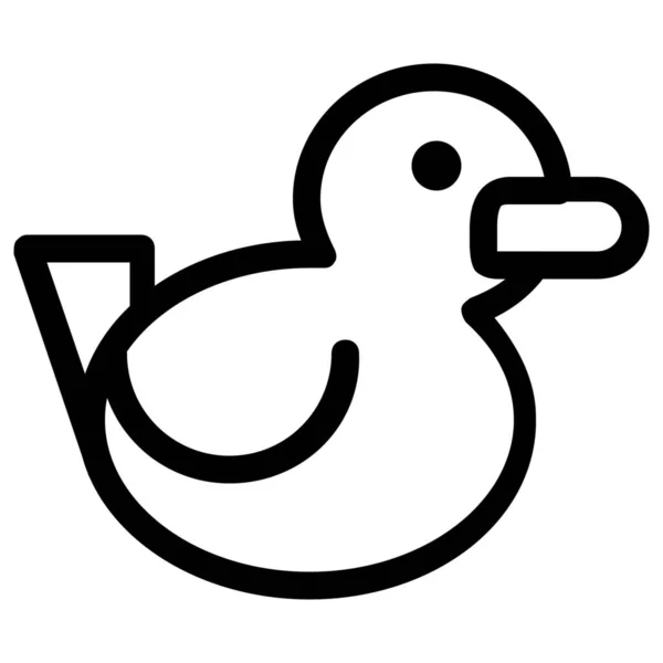 Animal Duck Ícone Contorno Estilo Contorno —  Vetores de Stock