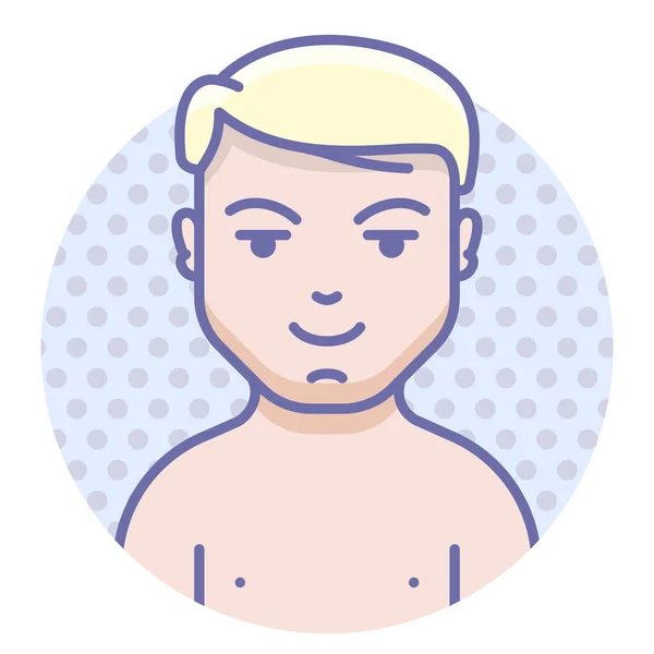 Aryan European Man Icon Filled Outline Style — Image vectorielle