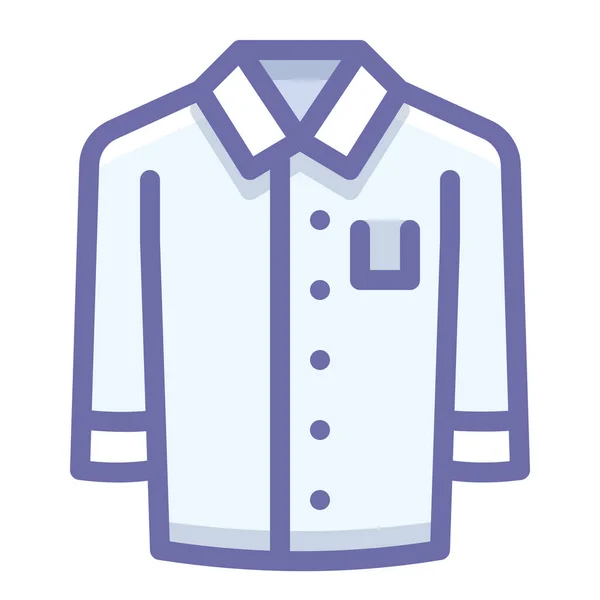 Apparel Jacket Shirt Icon Filled Outline Style — Stock Vector