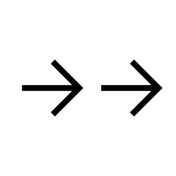 Pfeil Symbol Konsequent Outline Stil Abspielen — Stockvektor