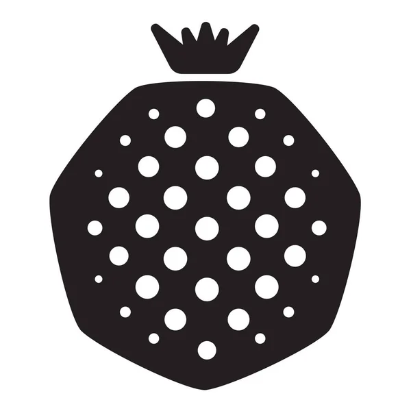 Fruit Granaatappel Solid Icon Massieve Stijl — Stockvector