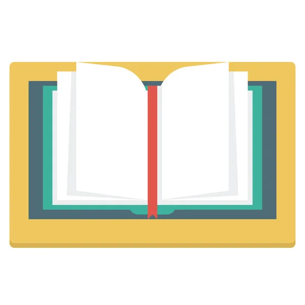 Learning Book Ebook Icône Dans Style Plat — Image vectorielle