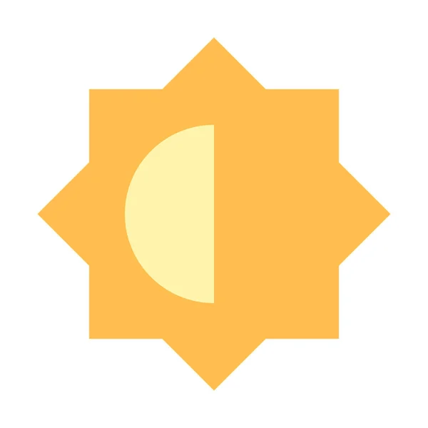 Brightness Sun Flat Icon Flat Style — Stock Vector