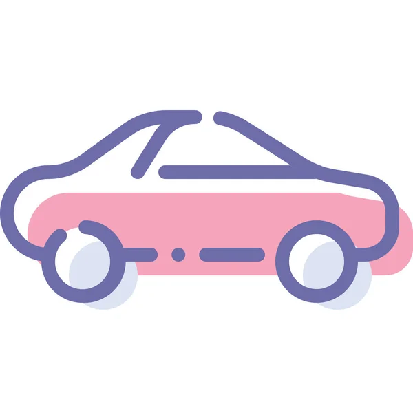 Car Roadster Transport Icon Filled Outline Style — Stock Vector