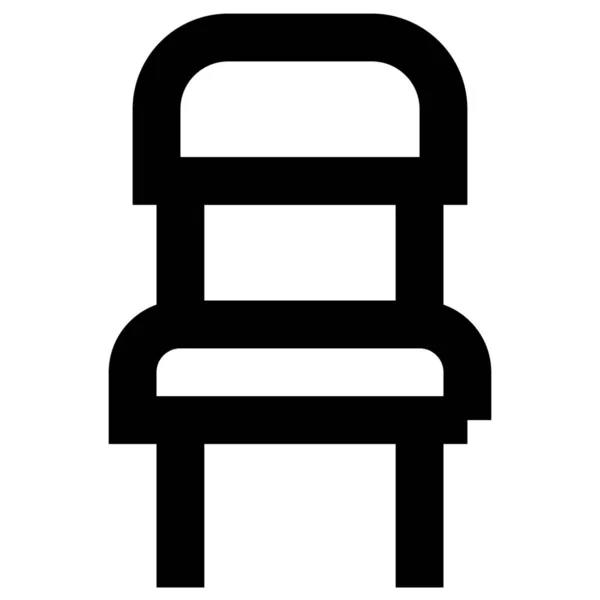 Chair Decor Dining Icon Outline Style — 스톡 벡터