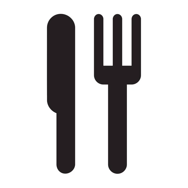 Їжа Вечеря Суцільна Ікона Суцільному Стилі — стоковий вектор