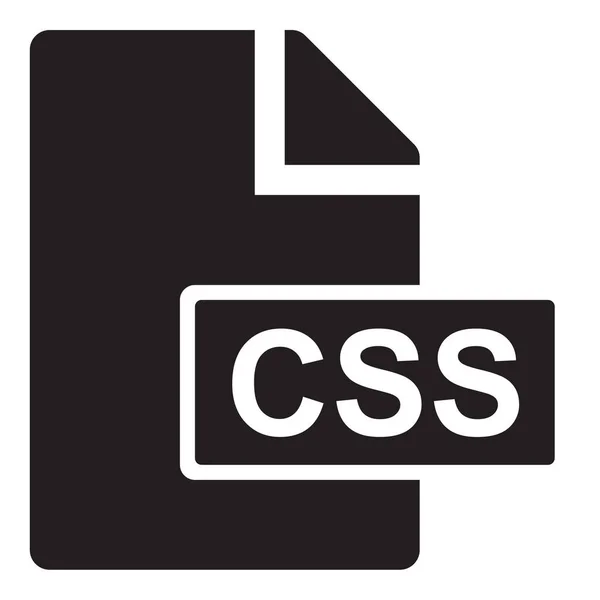 Файл Css Суцільна Піктограма Суцільному Стилі — стоковий вектор