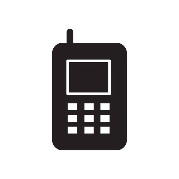 Icône Téléphone Portable Ancienne Dans Style Solide — Image vectorielle