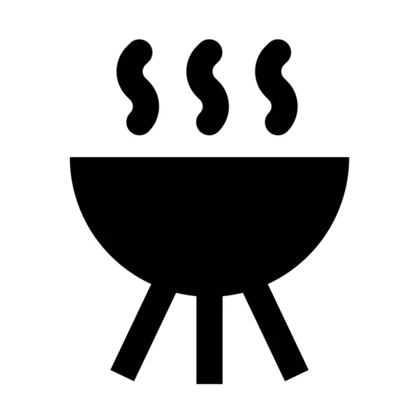 Barbecue Bbq Cook Icon Solid Style — Stock Vector