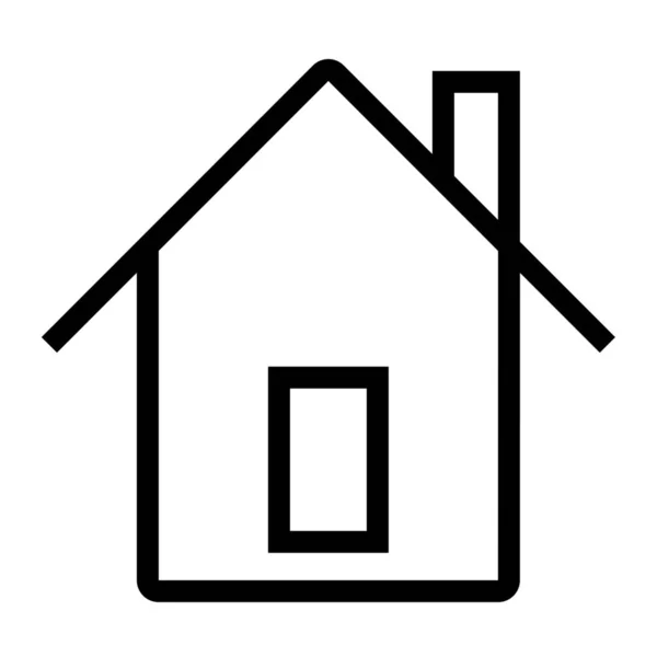 家庭房屋轮廓图标在轮廓风格 — 图库矢量图片