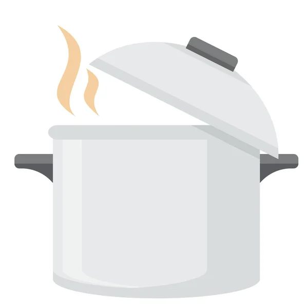 Comida Sopa Cocina Icono Estilo Plano — Vector de stock