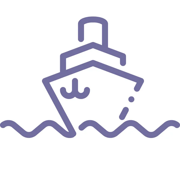 Schiffsschild Dampfschiff Symbol Der Kategorie Fahrzeuge Verkehrsmittel — Stockvektor