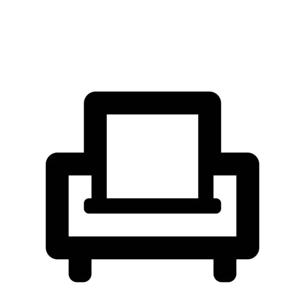 Πολυθρόνα Έπιπλα Solid Icon Solid Στυλ — Διανυσματικό Αρχείο